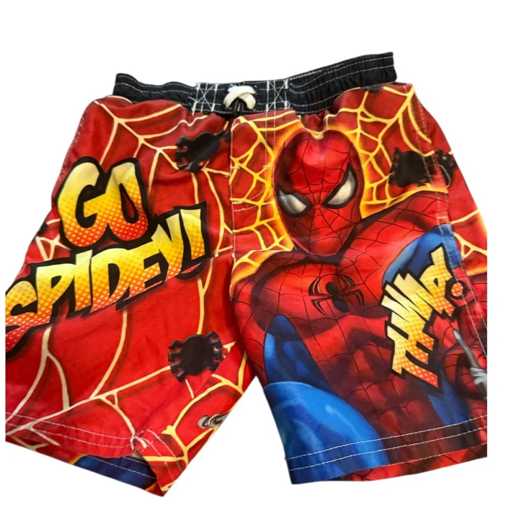 Marvel Spider-Man Boys Board Shorts Swim Trunks 18 Months Mesh Briefs Pockets